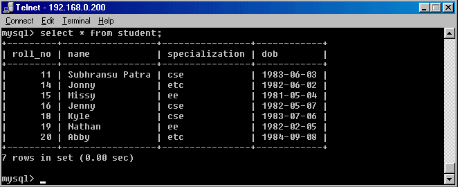 Working with MySQL : Editing and Deleting Records 2